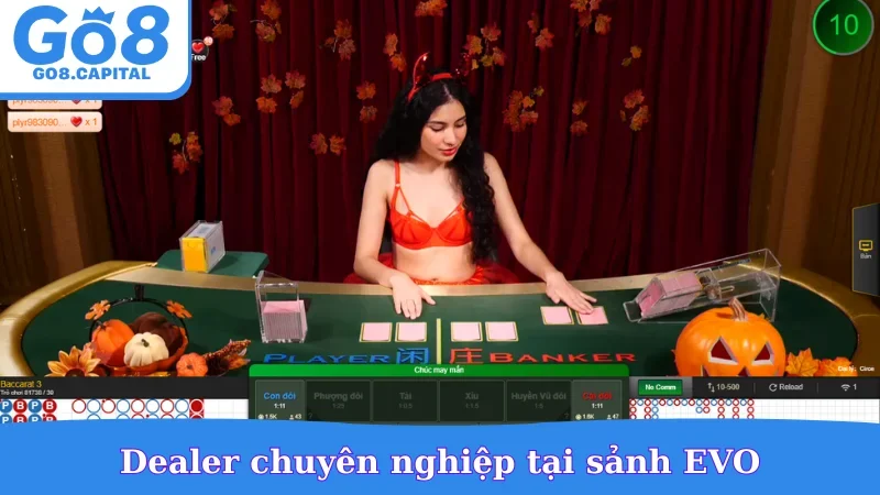 Dealer chuyên nghiệp tại sảnh EVO